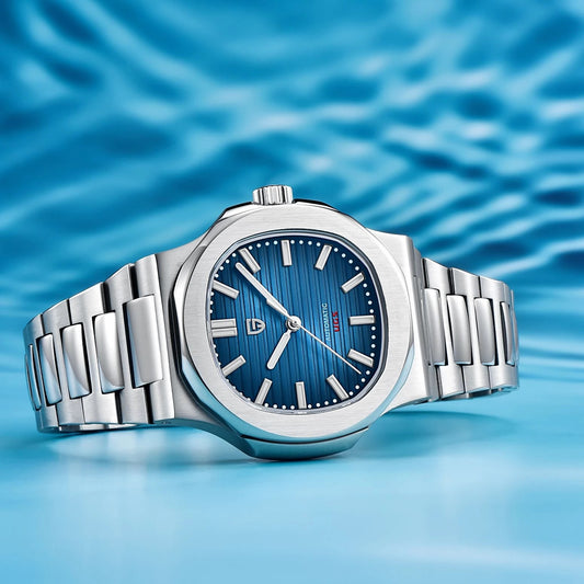 Reloj Automático de Acero Inoxidable Resistente al Agua - Diseño Barril