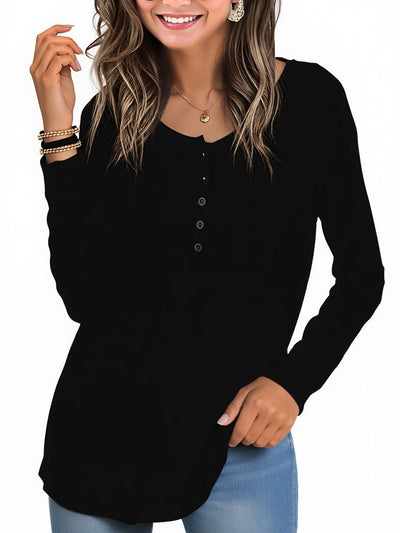 Blusa Larga de Manga Larga Cintura Alta para Otoño - Image 7