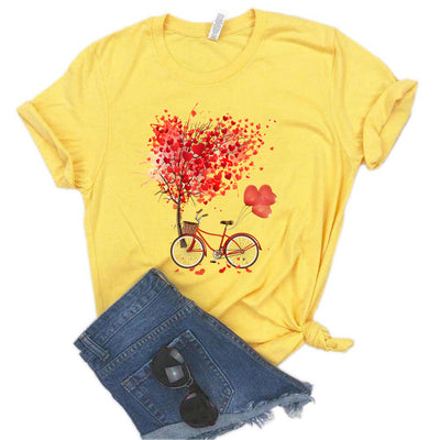 Playera Gráfica de Ciclismo Estilo Europeo para Mujer - Image 3