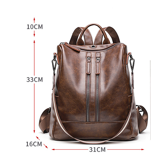Mochila de Cuero Engrasado Premium - Viajes y Uso Diario - Image 6