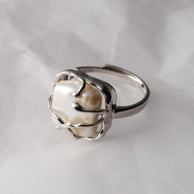 Anillo de Plata Esterlina con Perla Engarzada - Image 5