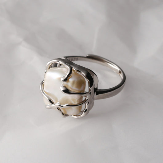 Anillo de Plata Esterlina con Perla Engarzada - Image 5
