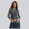 Camiseta Manga Larga Estilo Vintage con Detalles de Malla Superpuesta