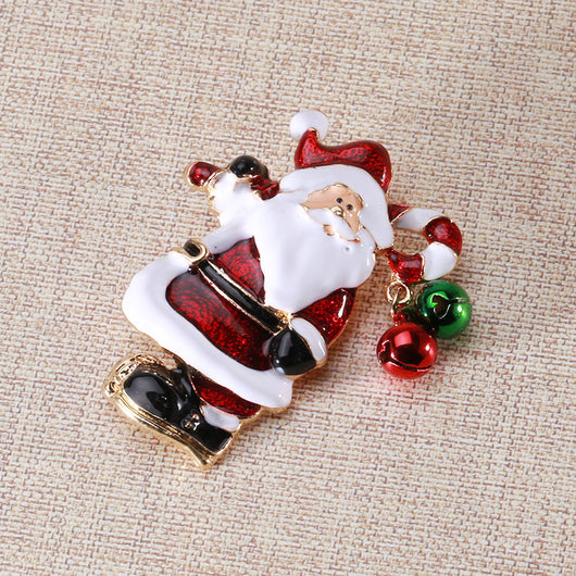 Broche Navideño Santa con Esmalte Goteo - Image 9