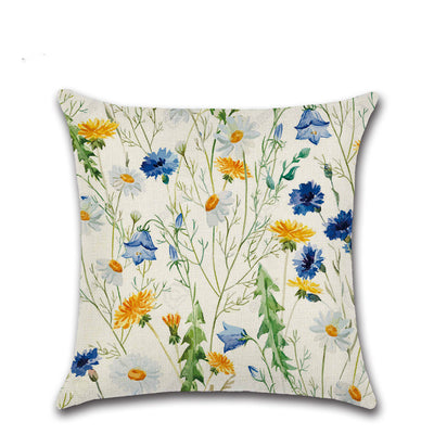 Almohada Decorativa Flor Tropical Flamenco Hibisco Lino - Image 9