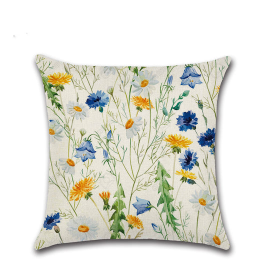 Almohada Decorativa Flor Tropical Flamenco Hibisco Lino - Image 9