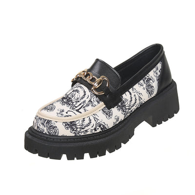 Mocasines Plataforma Plus Size con Cadena Dorada - Estilo Nacional Elegante - Image 5