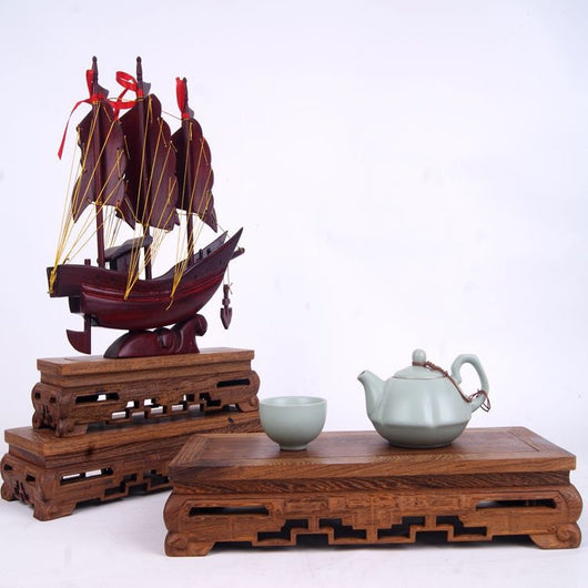 Base de Mesa Cuadrada en Palo de Rosa para Artesanías y Adornos - Image 13