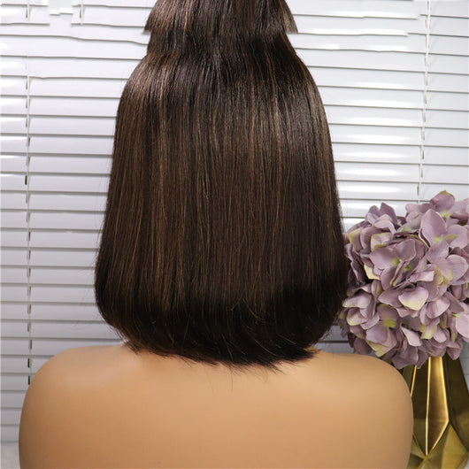 Peluca Frontal de Cabello Real con Flequillo Qi Liuhai - Image 6