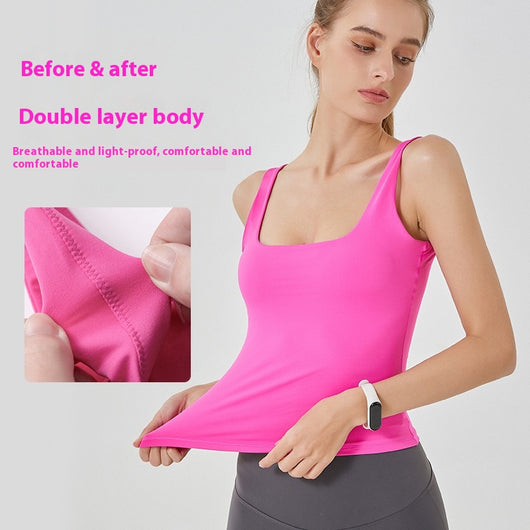 Chaleco Deportivo Sin Mangas Cuello U - Doble Capa Suave como Nube - Image 3