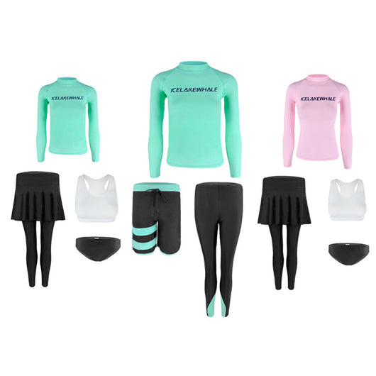 Traje de Baño Deportivo Dividido de Manga Larga para Mujer - Image 5