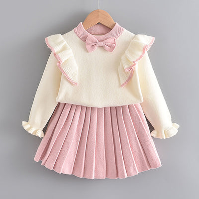 Suéter Tejido con Mangas Volantes para Niñas - Image 12