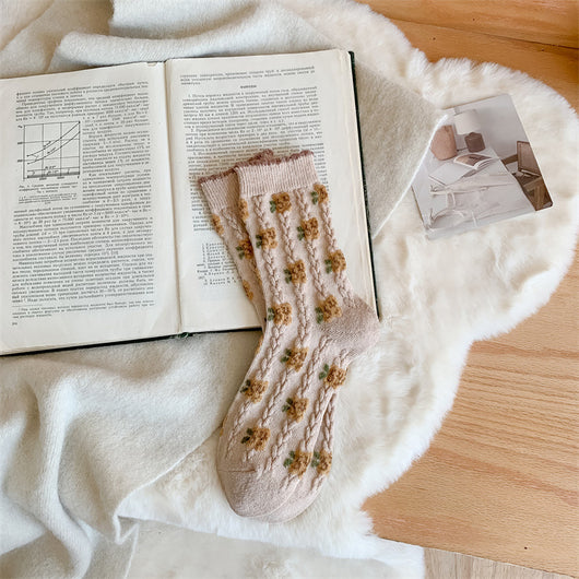 Calcetines de Lana Gruesa para Invierno Serie Amarilla con Cashmere Talla S - Image 3