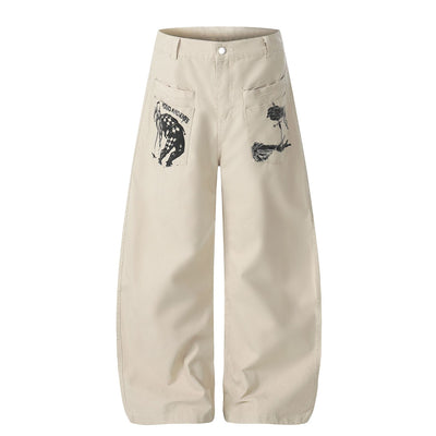 Pantalones Casuales Unisex con Bolsillos Invertidos y Diseño de Cuchilla Curva - Image 11