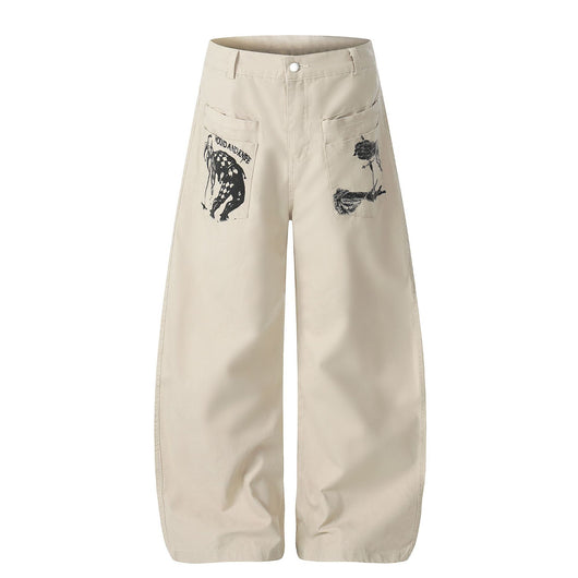 Pantalones Casuales Unisex con Bolsillos Invertidos y Diseño de Cuchilla Curva - Image 11