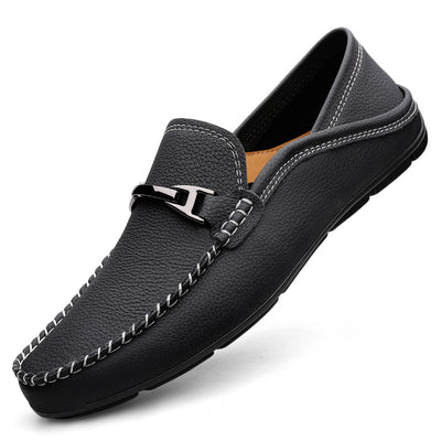 Zapatos Casuales Extra Grandes de Cuero con Suela Gommino Ancha - Image 2