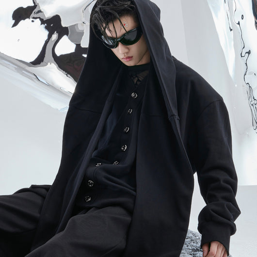 Cardigan Acolchado Oversized con Capucha y Efecto Dos Piezas - Image 13