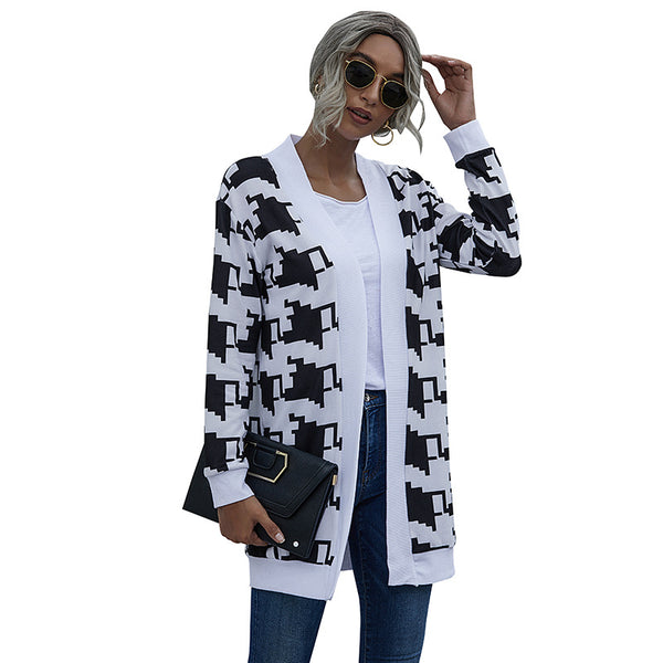 Cardigan Tejido Estampado Premium