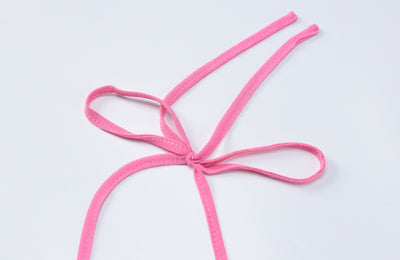 Top Halter Mesh Rosa Sexy con Detalles de Costura en el Pecho - Image 15