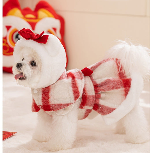 Vestido Navideño Cálido para Perro Bichón - Ropa de Invierno para Mascotas - Image 16