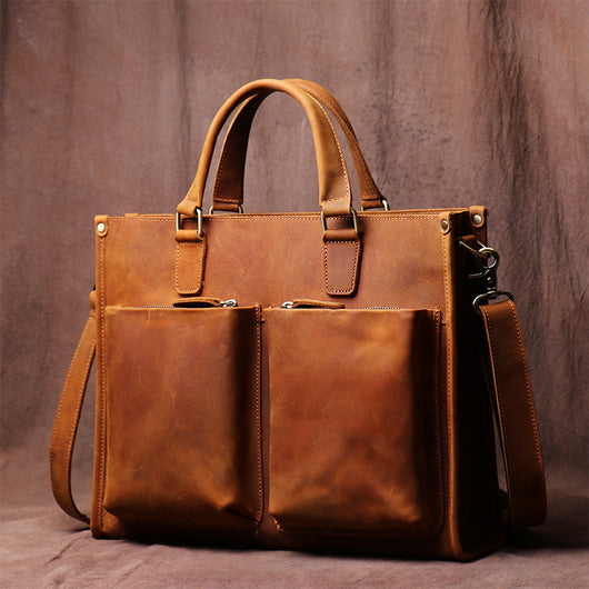 Portafolio Ejecutivo de Cuero Vacuno Vintage para Hombre - Image 12