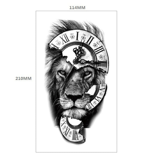 Tatuaje Temporal Transferible - Patrón Animal Tigre y León Media Manga - Image 65