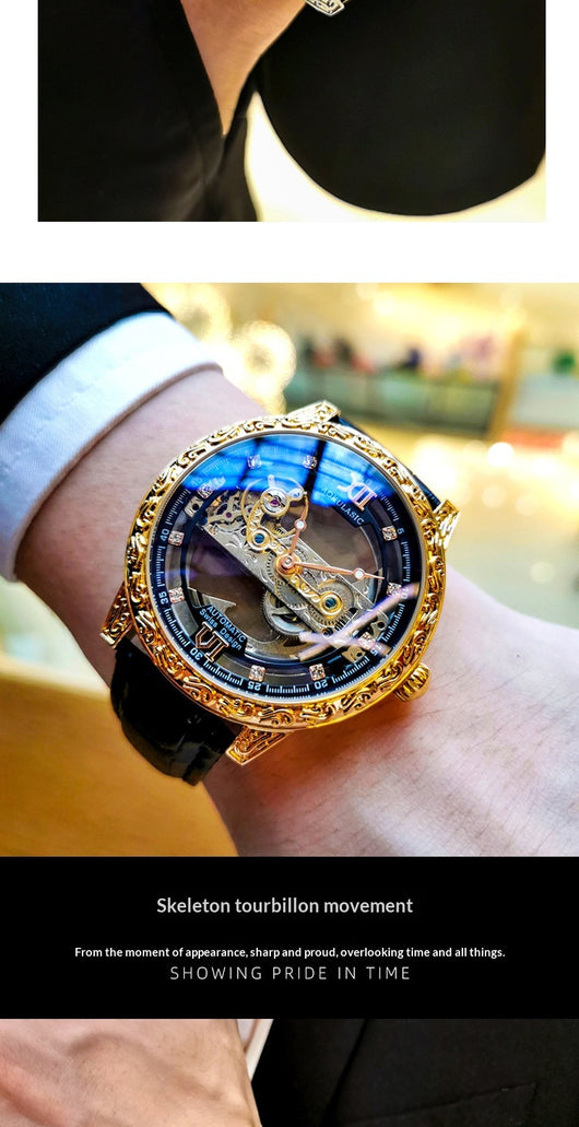 Reloj Mecánico Automático para Hombre con Cristal Doble y Resistencia al Agua - Image 19