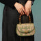 Bolso de Bambú para Dama con Detalles de Cuero Bordado