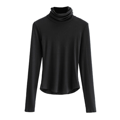 Polera Cuello Alto Ajustado Liso - Prenda Base Versátil - Image 7