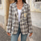 Blazer Cuadros Estilo Universitario para Mujer