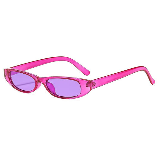 Yellow retro small frame sunglasses with translucent frames and matching yellow lenses on a white background. - Image 6