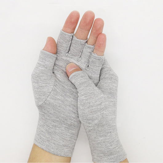 Guantes de Cuidado Preventivo en Fibra de Carbón de Bambú Gris Claro - Image 4