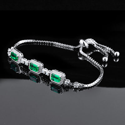 Pulsera de Plata S925 con Esmeralda - Diseño Elegante para Mujer - Image 5