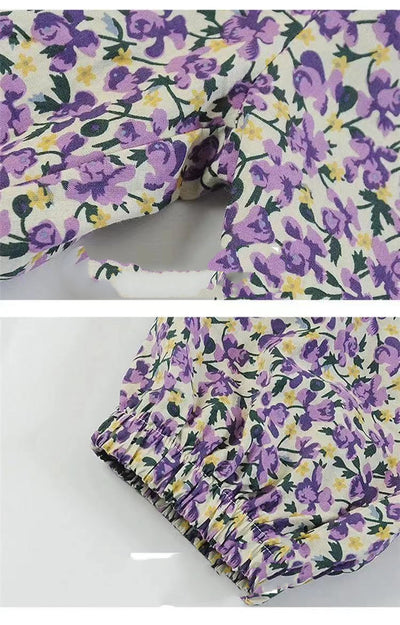 Conjunto Infantil de Dos Piezas con Blusa de Mangas Abullonadas y Estampado Floral - Image 15