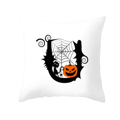 Funda de Cojín de Halloween con Letras Divertidas en Piel de Durazno para Hogar y Oficina - Image 11