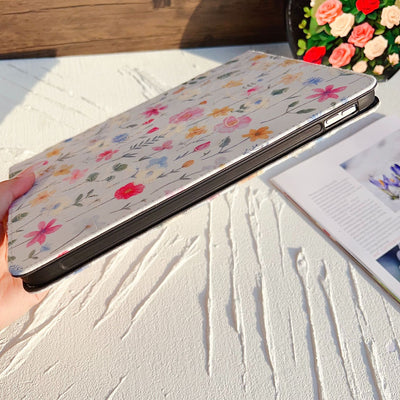 Funda Protectora de Cuero para Tablet con Diseño Floral y Ranura para Stylus - Image 10