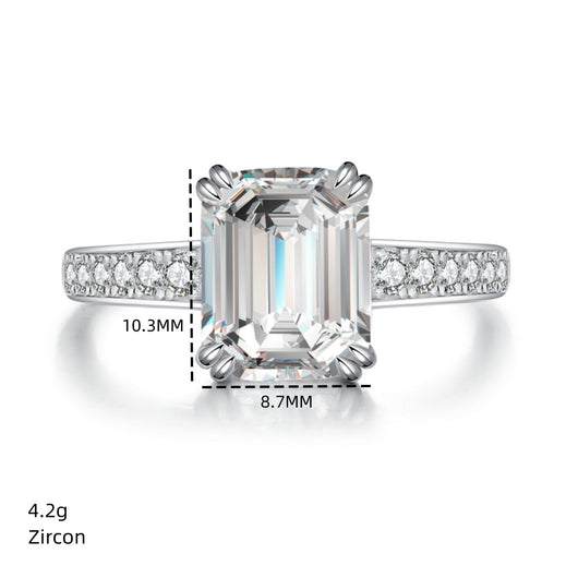 Anillo de Diamante Corte Pagoda para Novia - Image 11