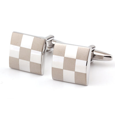 Gemelos Cuadrados de Cuadros para Hombre - Diseño Clásico Francés - Image 9