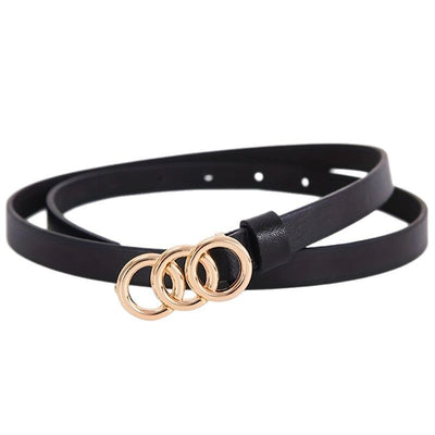 Cinturón Fino Minimalista de 3 Anillos Retro para Mujer - Image 5