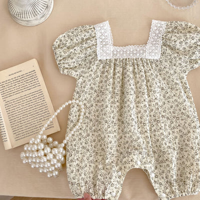 Body para Bebé Niña con Encaje Floral y Cuello Cuadrado - Image 4
