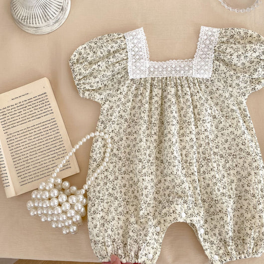 Body para Bebé Niña con Encaje Floral y Cuello Cuadrado - Image 4