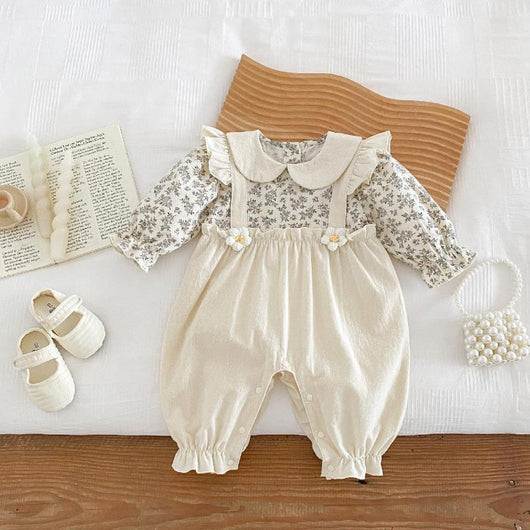 Enterizo Largo para Bebé Niña con Diseño de Dos Piezas y Tirantes - Image 17