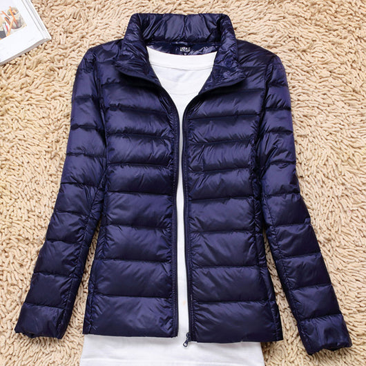 Chaqueta Acolchada Ligera para Mujer con Cuello Alto - Image 20