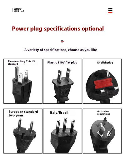 Fresadora Eléctrica Profesional de 6 Velocidades para Carpintería - Image 9