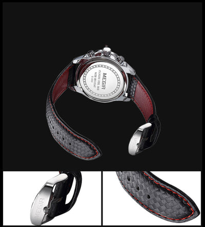 Reloj Cronógrafo Multifuncional de Acero Luminoso con Movimiento de Cuarzo - Image 8