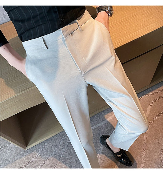 Pantalones de Traje Casual Primavera-Verano con Drapeado y Stretch Cómodo - Image 24