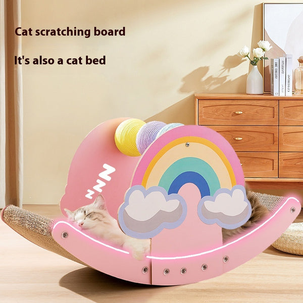 Rascador Arcoíris para Gatos - Tablero Resistente al Desgaste