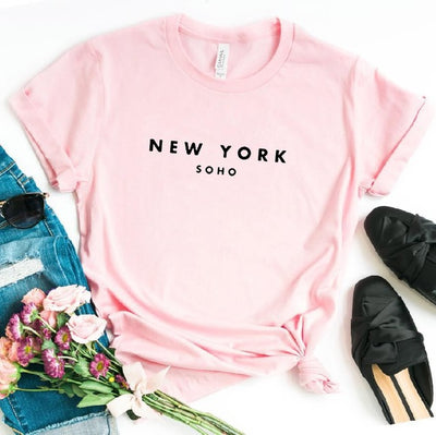 Playera Básica con Estampado de Letras - Diseño Minimalista