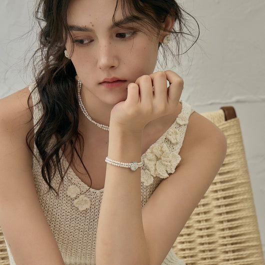 Pulsera Camelia Sombra Lunar Desmontable Doble para Primavera y Verano - Image 3
