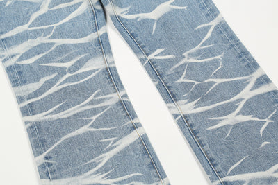 Jeans Rotos Hip Hop con Detalles Relámpago y Efecto Arrugado - Image 3